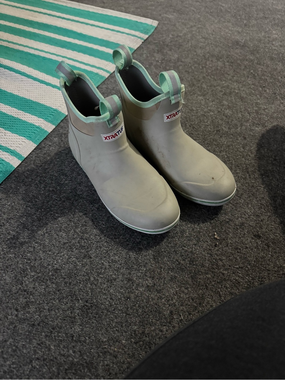 XTRATUF Women's Gray Green Winter Rain Ankle Boots